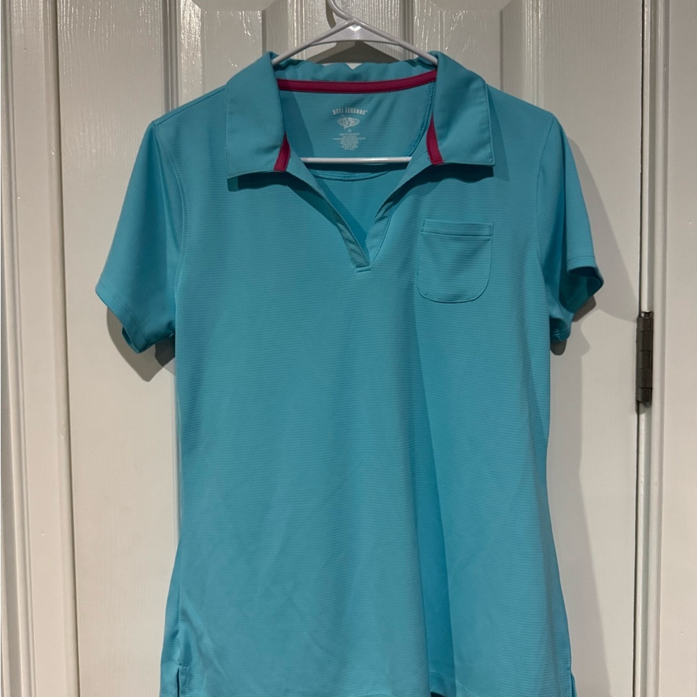 Reel Legends Aqua Short Sleeve Polo